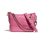 Chanel Pink Aged Calfskin Gabrielle Small Hobo Bag