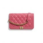 Chanel Pink Boy Wallet on Chain