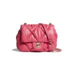 Chanel Pink Calfskin Small Flap Bag