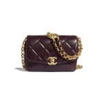 Chanel Purple CC Coin Small Flap Bag
