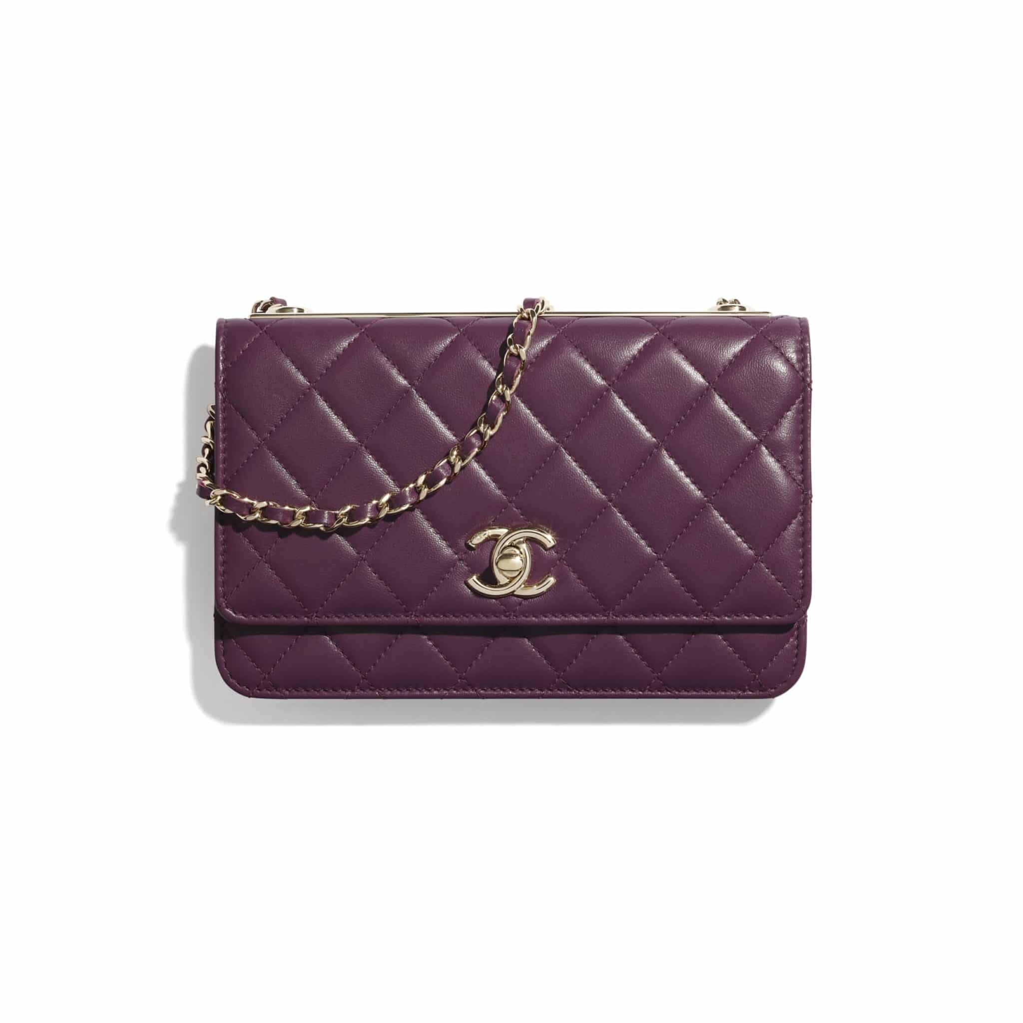 CHANEL Tweed Mixed Fibers Quilted Medium Chanel 19 Flap Lilac 932388