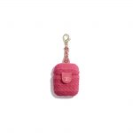 Chanel Raspberry Pink Wool Tweed AirPods Case