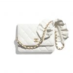 Chanel White Bag Romance Mini Wallet on Chain