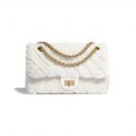 Chanel White Shearling Lambskin Reissue 2.55 225 Bag