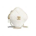 Chanel White Small Diamond Bag