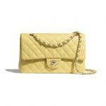 Chanel Yellow Medium Classic Flap Bag