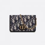 Dior Blue Oblique Jacquard 30 Montaigne Nano Pouch Bag