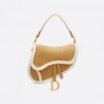 Dior Caramel-Colored Shearling Saddle Bag