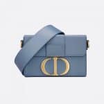 Dior Denim Blue Box Calfskin 30 Montaigne Box Bag