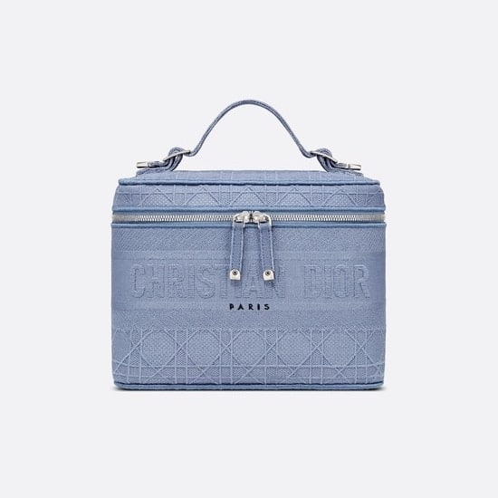 Dior Denim Blue Diortravel Vanity Case Bag