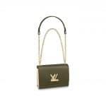 Louis Vuitton Khaki Green:Cream Twist MM Bag