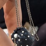 Chanel Black Pearl Embellished Drawstring Bag - Spring 2021