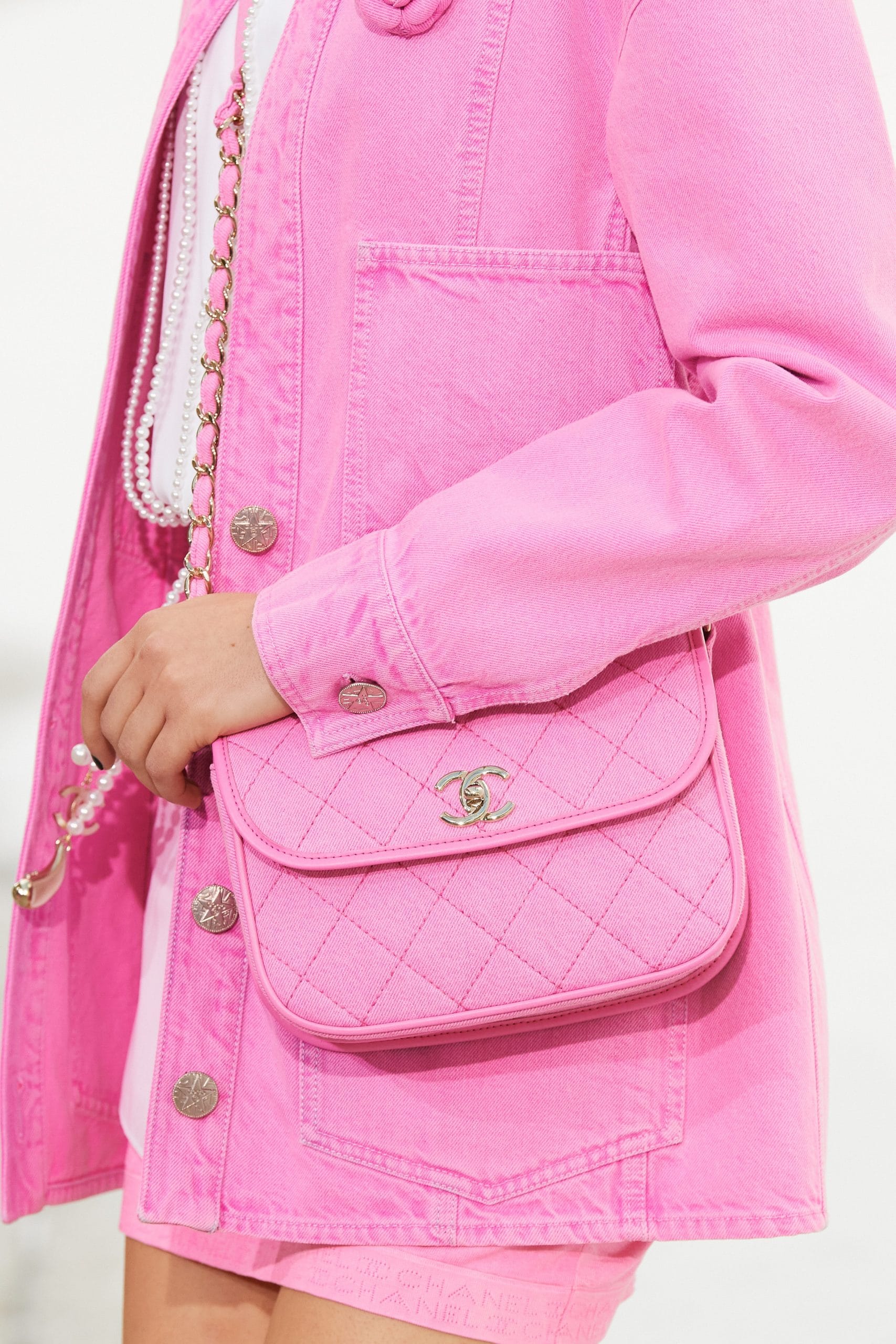Chanel Iridescent Pink Quilted Lambskin Medium Classic Double Flap