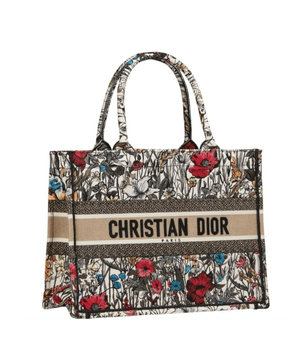 Christian Dior 2021 Book Tote Medium Floral Canvas