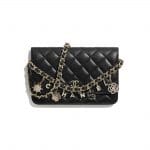 Chanel Black Coco Charms Wallet on Chain