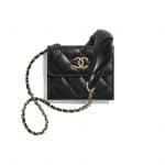Chanel Black Lambskin Mini Clutch with Chain
