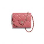 Chanel Coral Classic Clutch with Chain