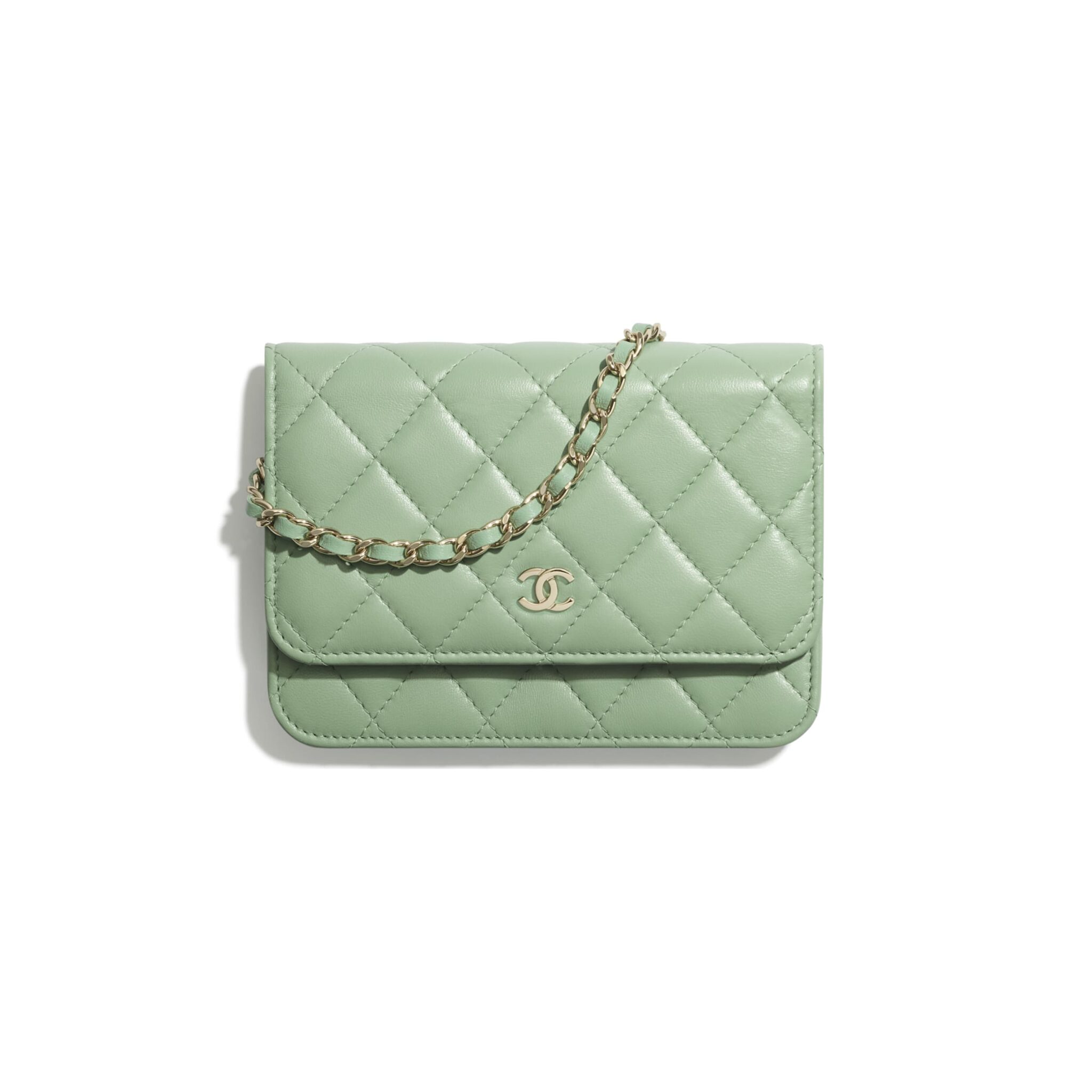 Chanel Wallet on Chain Green Leather ref.678188 - Joli Closet