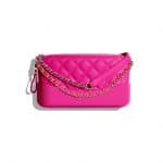 Chanel Pink Goatskin Gabrielle Clutch with Chain