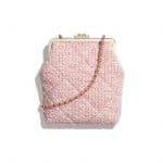 Chanel Pink Tweed Phone Holder with Chain