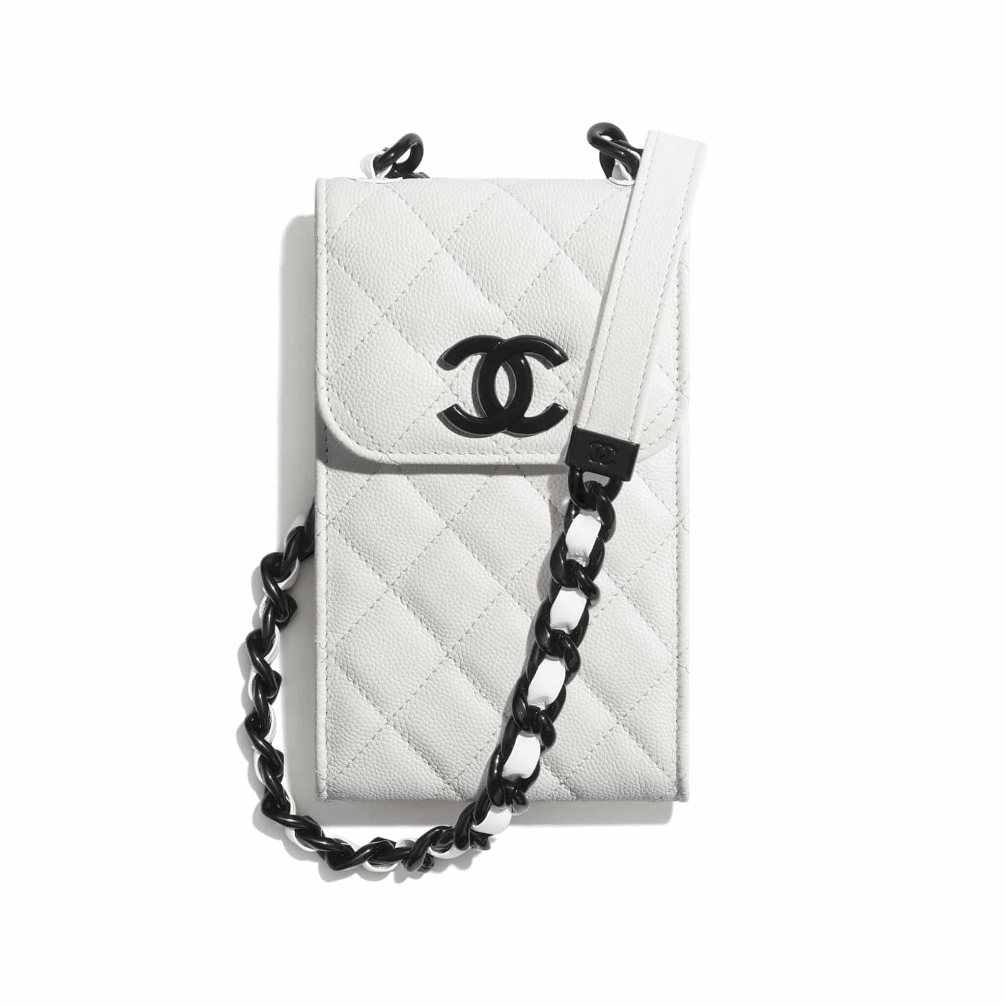 CHANEL My Everything Caviar Quilted Leather Flap Shoulder Bag White