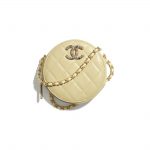 Chanel Yellow Lambskin/Zirconium Clutch with Chain