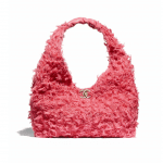 Chanel Coral Tweed/Lambskin Small Hobo Bag