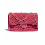 Chanel Coral Mixed Fibers Large Flap Bag