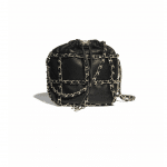Chanel Black Lambskin Small Drawstring Bag