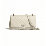 Chanel Beige Lambskin Large Flap Bag