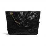 Chanel Black Shiny Aged Calfskin Large Shopping Bag