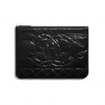 Chanel Black Shiny Aged Calfskin Pouch