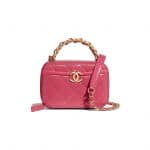 Chanel Pink Lambskin/Shiny Crumpled Calfskin Small Vanity Case Bag