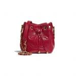 Chanel Red Mini Drawstring Bag