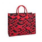 Louis Vuitton x Urs Fischer Red/Black Onthego Tote Bag