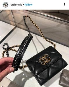 Chanel 19 Cardholder on a chain
