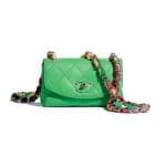 Chanel Scarf Entwined Chain Green Mini Flap Bag $3,500 USD