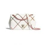 Chanel White Flap Bag with Entwined Chain