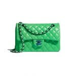 Chanel Rainbow Metal Green Flap Bag