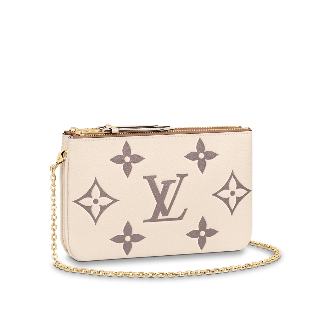 Louis Vuitton Bicolor Monogram Empreinte Leather Double Zip Pochette