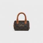 Celine Black/Tan Triomphe Canvas Mini Boston Bag