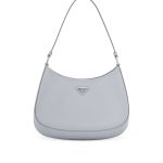 Prada Cornflower Blue Brushed Leather Cleo Shoulder Bag