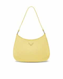 Prada Pineapple Yellow Ostrich Cleo Shoulder Bag