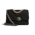 Chanel 19 Black Tweed Bag - Spring 2021
