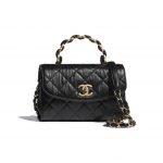 Chanel Black Mini Top Handle Bag - Spring 2021
