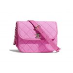 Chanel Pink Denim Messenger Flap Bag - Spring 2021