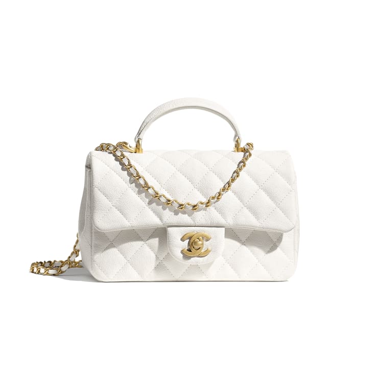 Chanel White Small Top Handle - Spring 2021
