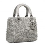 Lady Dior Silver Embroidered Bag - Pre-fall 2021