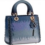 Lady Dior Blue Gradient Sequins Bag - Prefall 2021