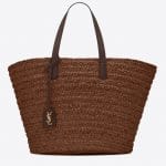 Panier Medium Bag in Raffia Dark Chocolate